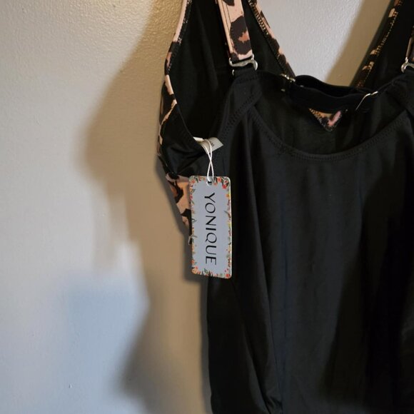 NWT Yonique One Piece Animal Print Bathing Suit - Picture 3 of 6